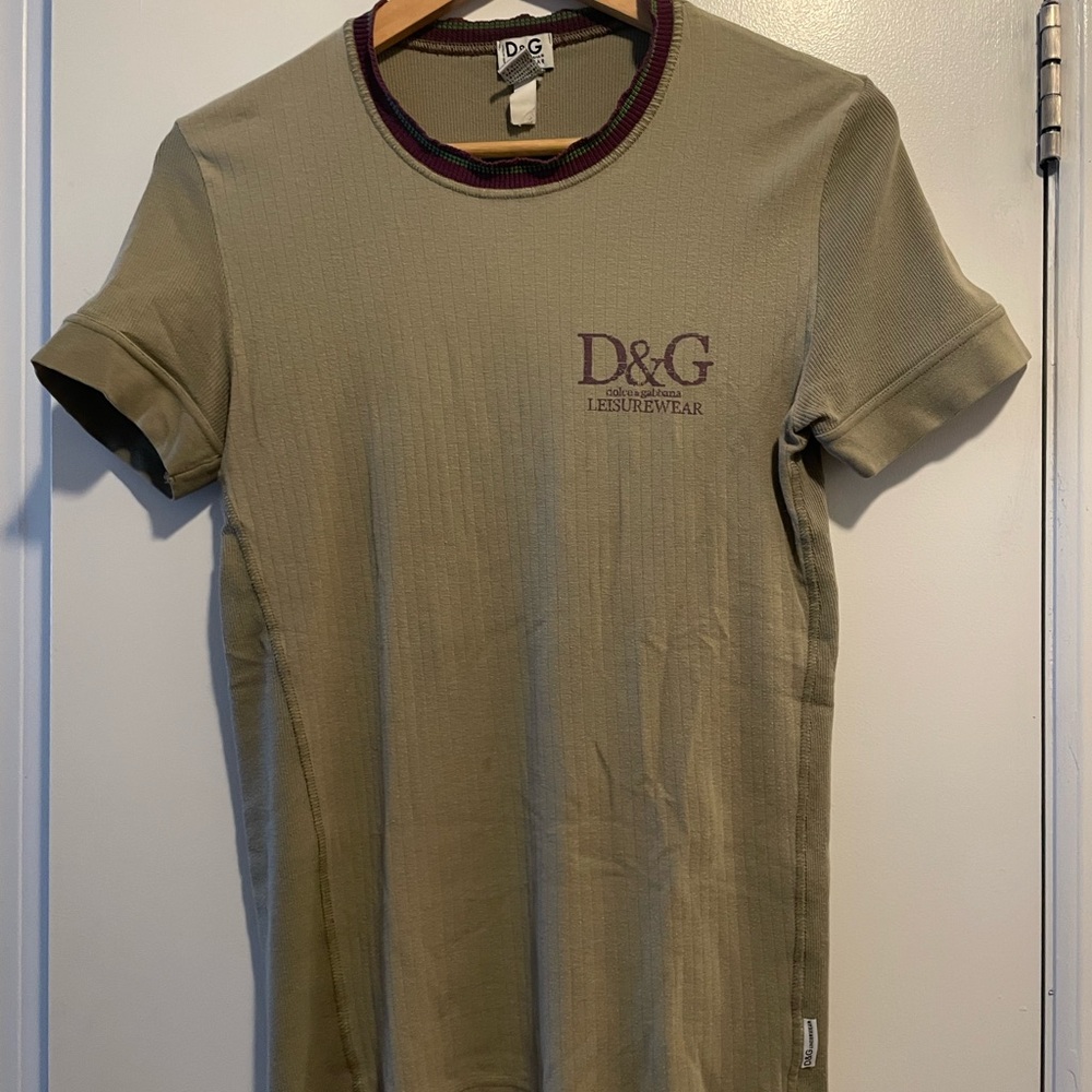 D&G Green Short Sleeve Tee Classic Design